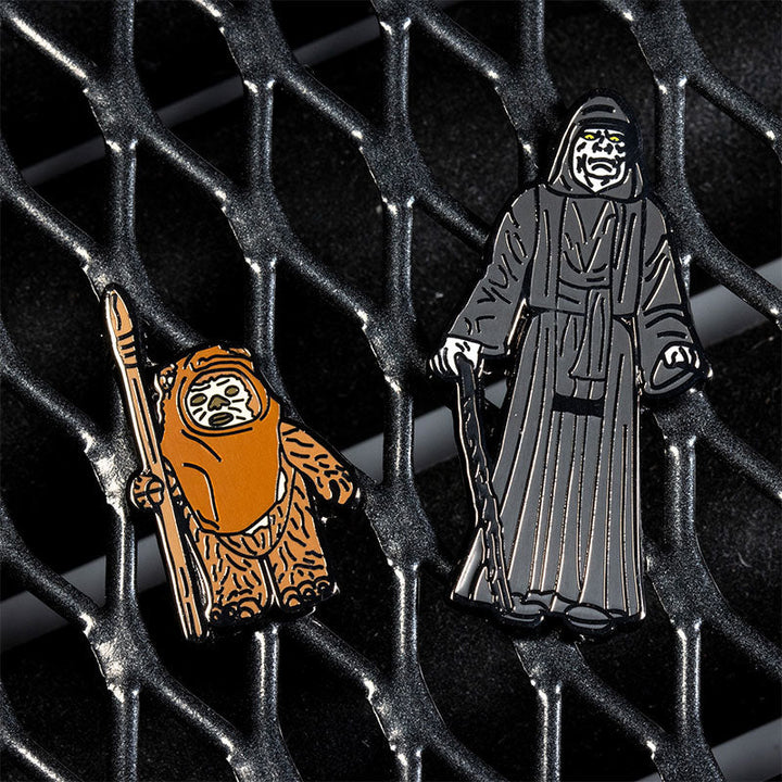 Pin Kings Official Star Wars Enamel Pin Badge Set 1.36 – Wicket W. Warrick and The Emperor