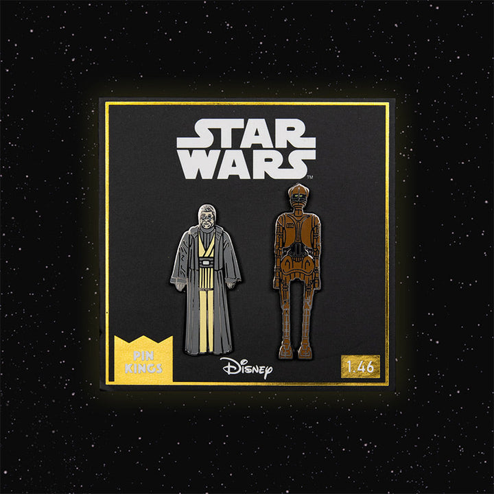Pin Kings Official Star Wars Enamel Pin Badge Set 1.46 – Old Anakin Skywalker and EV-9D9