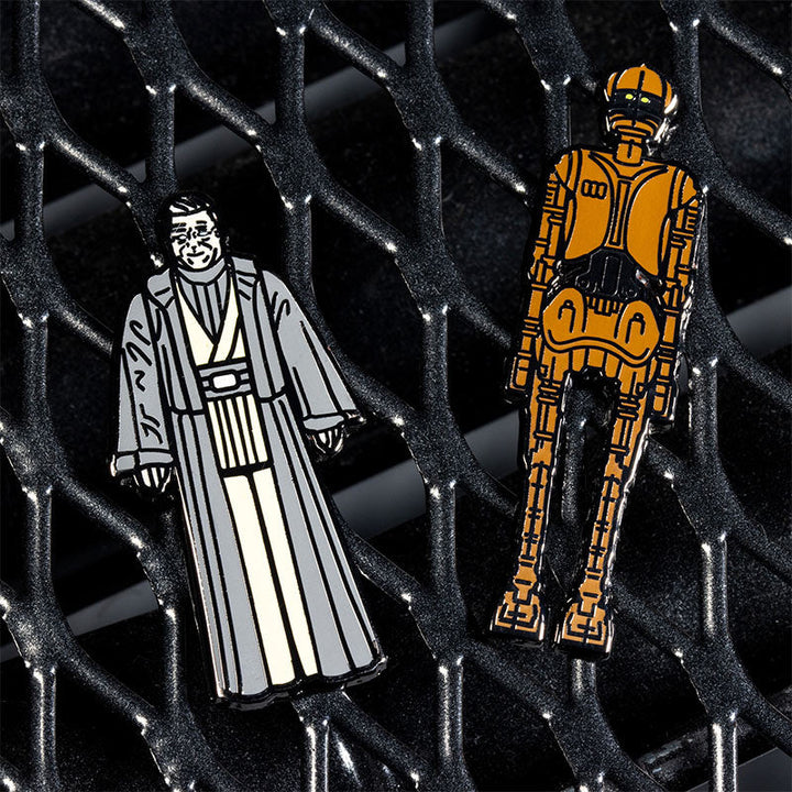 Pin Kings Official Star Wars Enamel Pin Badge Set 1.46 – Old Anakin Skywalker and EV-9D9