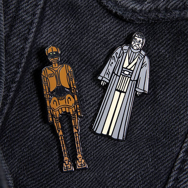 Pin Kings Official Star Wars Enamel Pin Badge Set 1.46 – Old Anakin Skywalker and EV-9D9