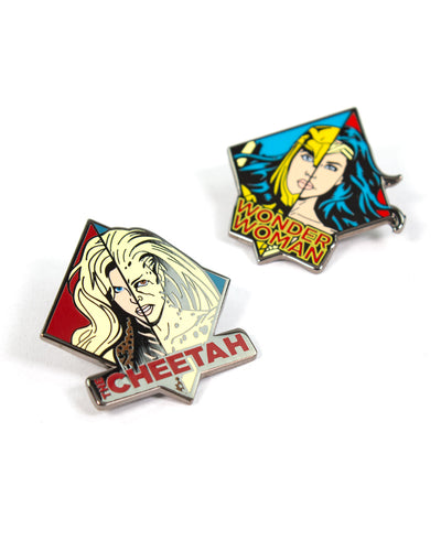 Pin Kings Official Wonder Woman '84  Enamel Pin Badge Set 1.1 - WW & Cheetah