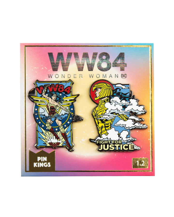 Pin Kings Official Wonder Woman '84  Enamel Pin Badge Set 1.2 - Fight For Justice