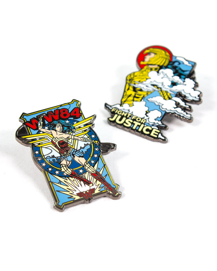 Pin Kings Official Wonder Woman '84  Enamel Pin Badge Set 1.2 - Fight For Justice