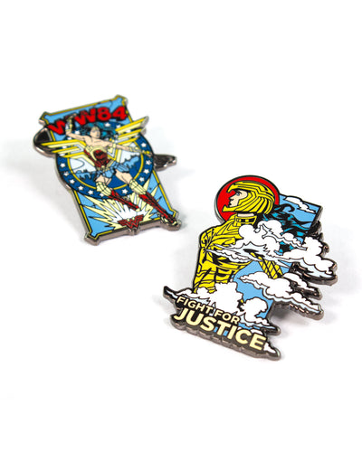 Pin Kings Official Wonder Woman '84  Enamel Pin Badge Set 1.2 - Fight For Justice