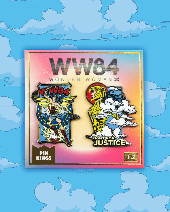 Pin Kings Official Wonder Woman '84  Enamel Pin Badge Set 1.2 - Fight For Justice
