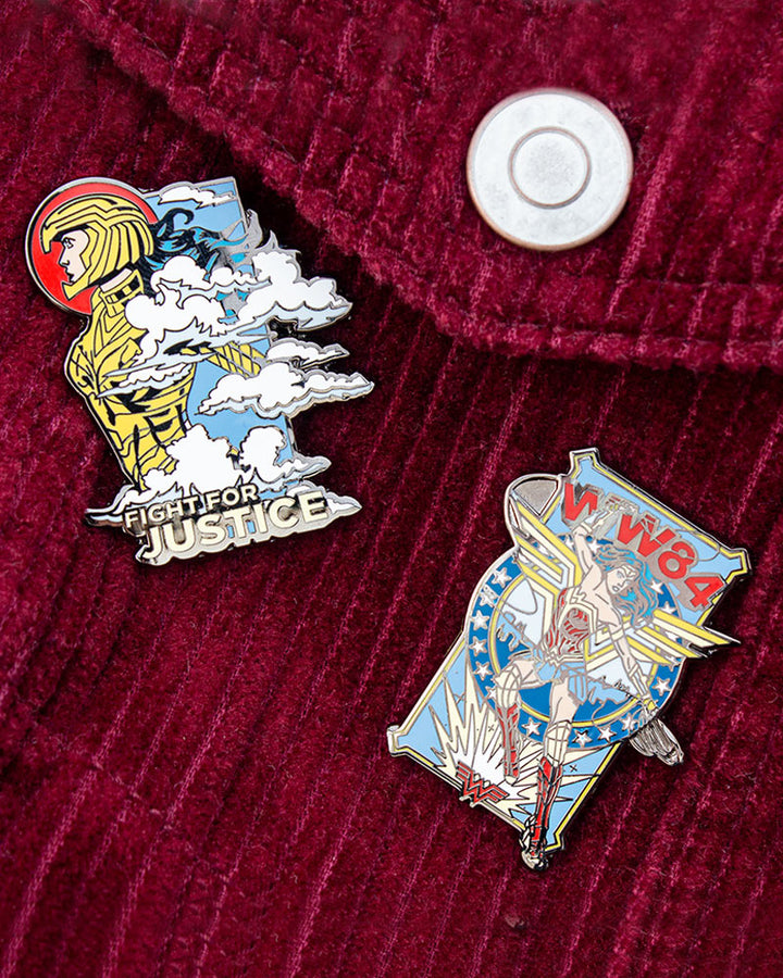 Pin Kings Official Wonder Woman '84  Enamel Pin Badge Set 1.2 - Fight For Justice