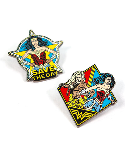 Pin Kings Official Wonder Woman '84  Enamel Pin Badge Set 1.3 - Save The Day